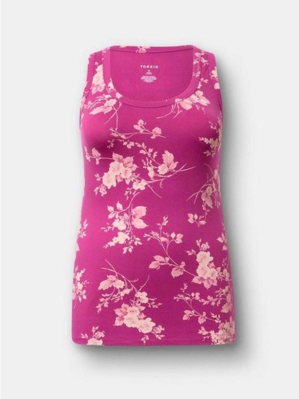 Torrid Magenta Floral Scoop Neck Tank